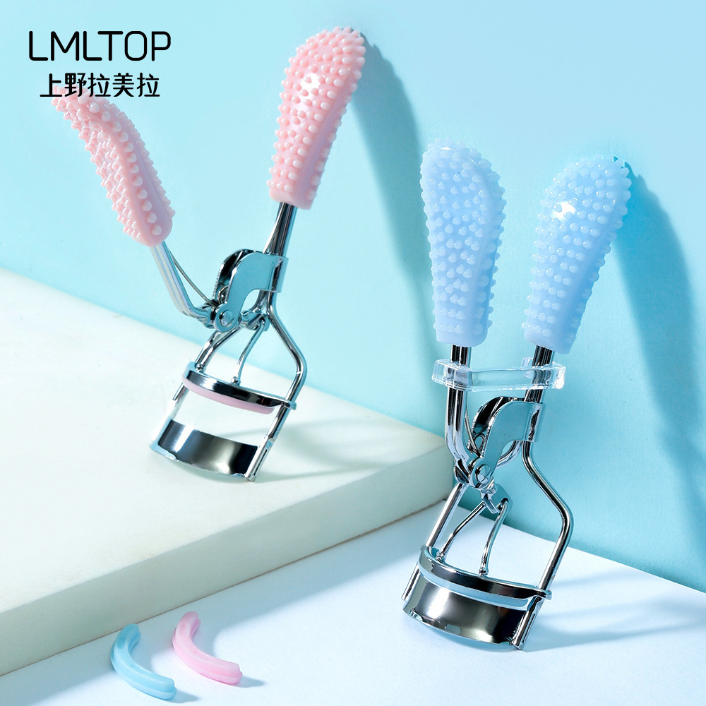 LMLTOP acero inoxidable color rímel de ojo eléctrico rizado de ojo eléctrico mango de diamante ayuda para pestañas A0393 al por mayor