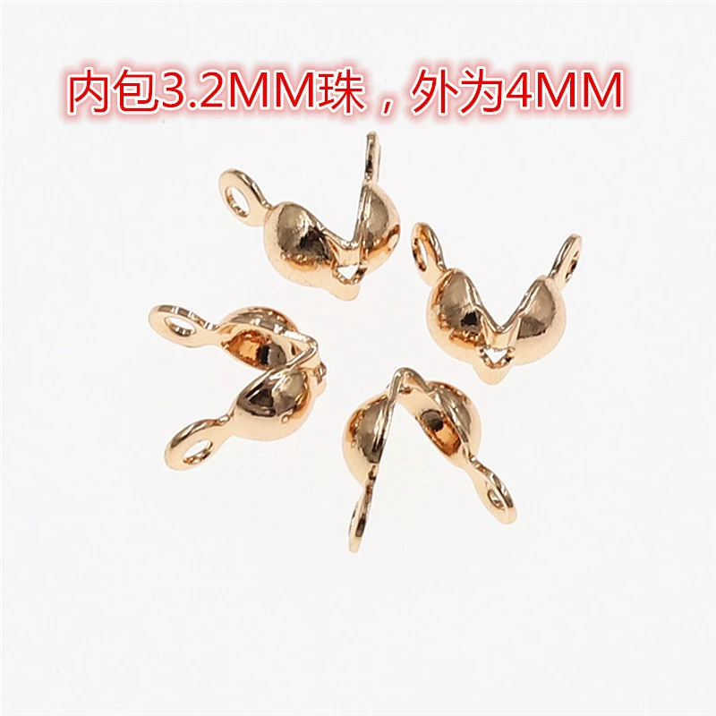 Медные застежки для самостоятельного изготовления украшений, застежки в форме боба, круглые застежки для бусин