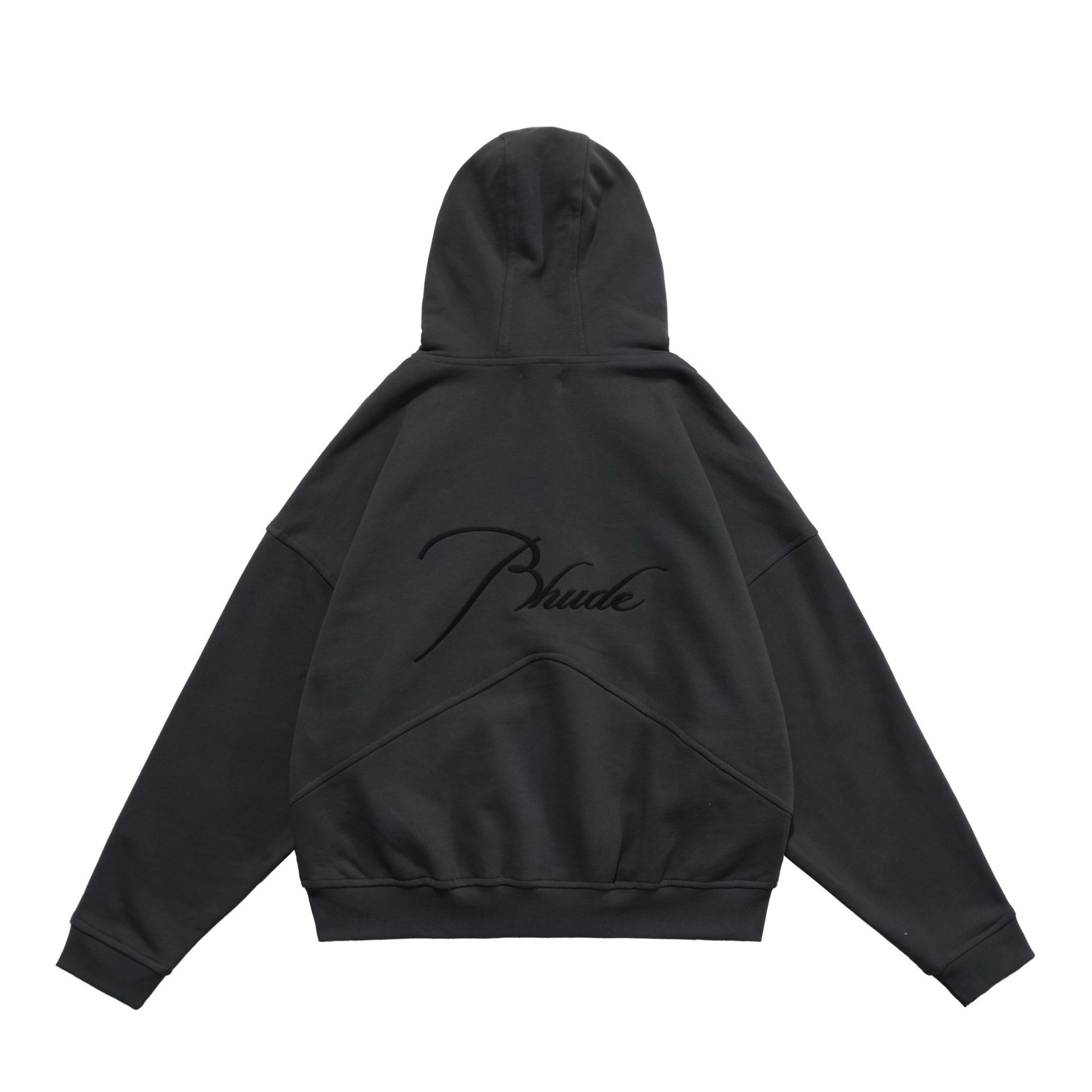 Meichao RHUDE cápsula cremallera carta logo bordado con capucha suéter suelto de los hombres chaqueta de cremallera de la pareja de las mujeres