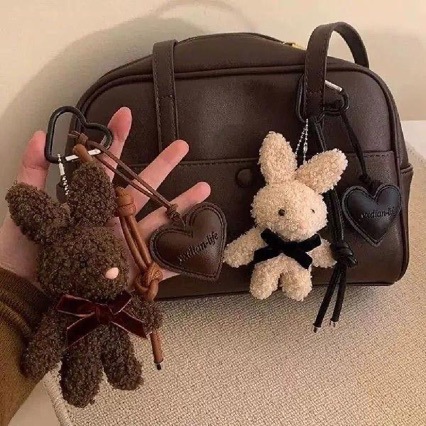 Nuevo marrón arroz blanco conejo muñeca muñeca bolso de viaje de moda bolso de mujer bolso de hombro mochila
