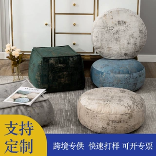 吧台凳垫卡座飘窗蒲团民宿蒲团地上软座垫子圆形坐垫餐椅垫定制