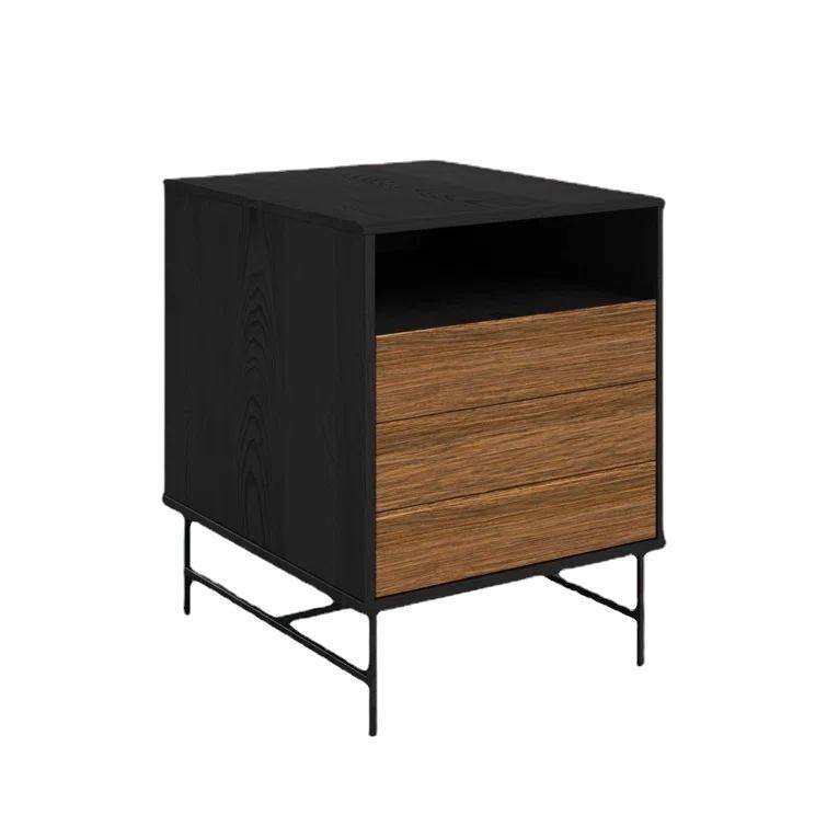 Transfronterizo estilo americano de estilo rústico mesilla de cabecera de estilo industrial mezcla de gabinete lateral bajo mostrador ensanchado espacio de almacenamiento más grande