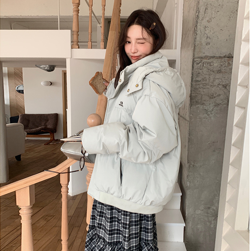 Korean Style Thickened down Cotton Jacket 2025 Winter New Style Bread Jacket Student Loose Cotton Jacket Warm Cotton Jacket Trendy