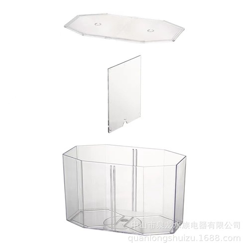 Double fighting fish box diamond-shaped with holes high permeability fighting fish tank isolation box incubation box desktop plastic small fighting fish tank