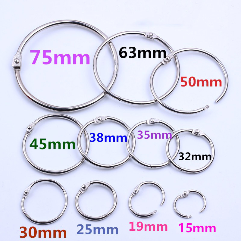 金属开口圈diy卡片圈活页环书环书圈活动装订环卡片圈环铁圈批发