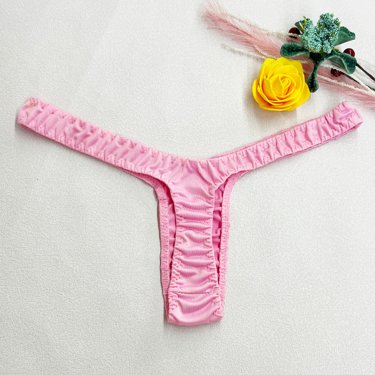 Run to take the sexy sexy underwear women can be tempted hot low waist deep V briefs thong milk silk hip