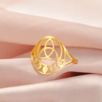 Модное трендовое кольцо из нержавеющей стали, простой и элегантный дизайн