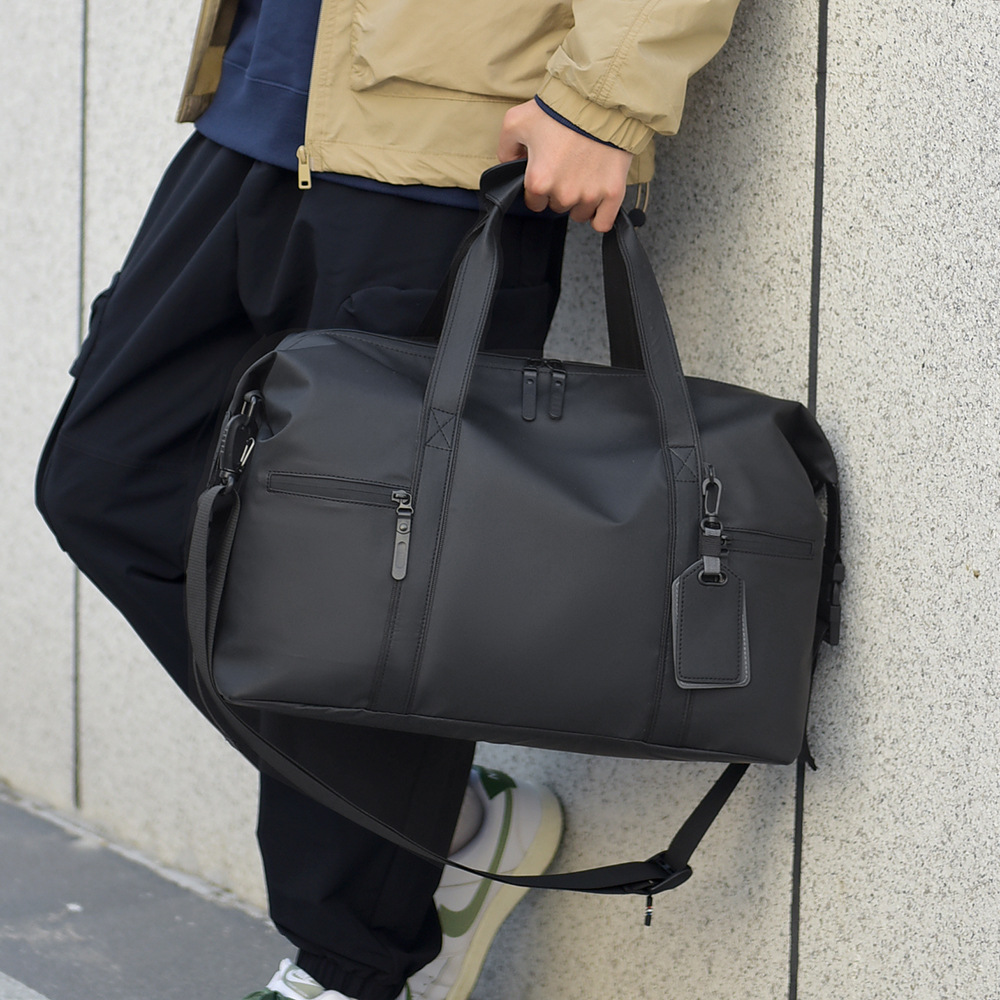 Large Capacity Men's Business Trip Handbag Single Shoulder Dry Wet Separation Fitness Travel Bag Short_voghion.com