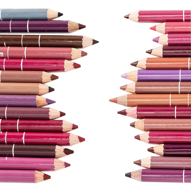 12支唇線筆混色白雪公主28色唇線筆跨境化妝筆批發歐美風勾線筆