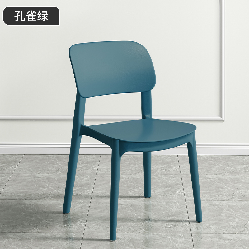 Sillas de plástico para el hogar, mesas y sillas de comedor gruesas, sillas cómodas y cómodas, taburetes y sillas de respaldo nórdicas.