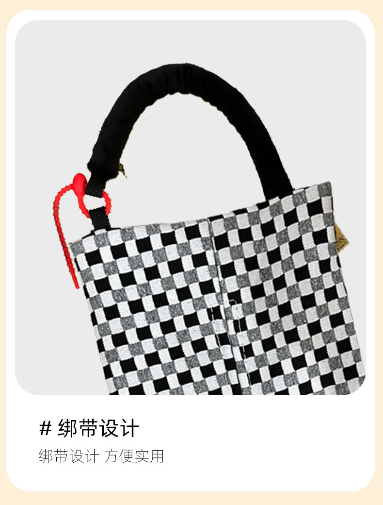 New car tissue box with West Highland puppy design, hanging car tissue holder, high-end interior seat back storage decoration
