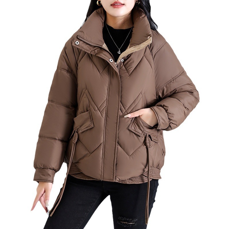Comercio exterior ropa de algodón para mujeres 2024 nueva ropa de algodón corta de cuello grueso ropa de pan caliente chaqueta de algodón pequeño abrigo de invierno image 6