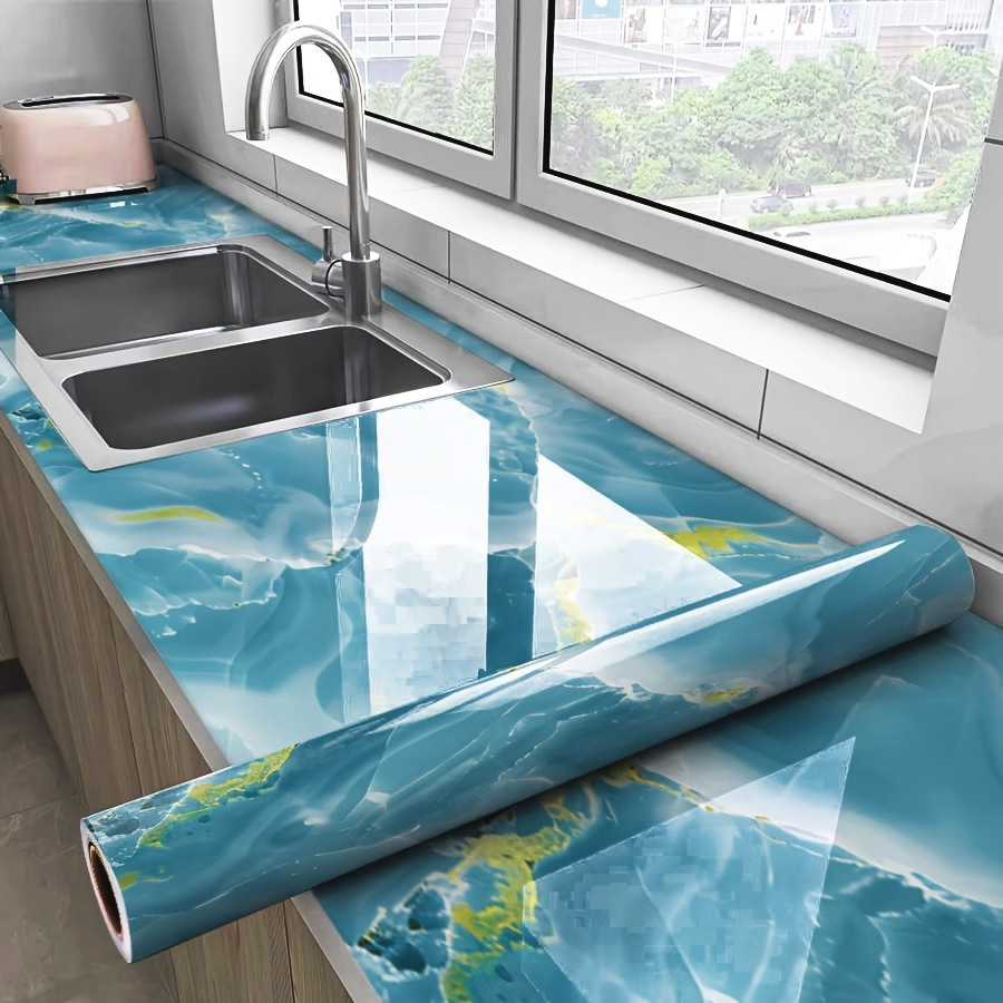 Gilt blue and white cracked