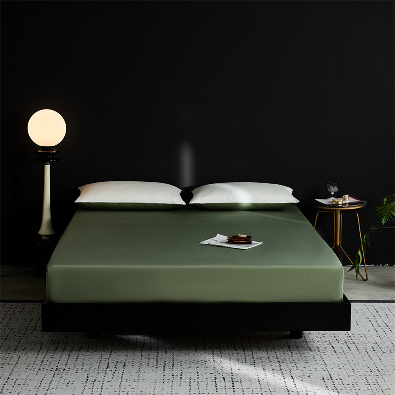 Hotel de lujo ligero de siete estrellas soporte de alta gama algodón de lana larga cama de algodón cubierta de protección de colchón cubierta antideslizante tres piezas