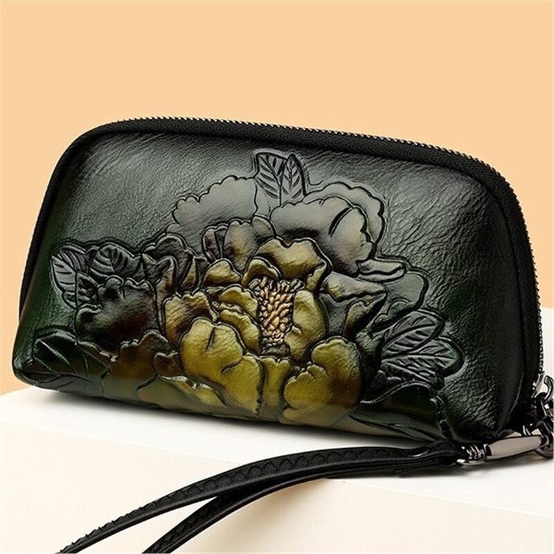 2025 New Chinese Style Light Luxury Ethnic Style Clutch Coin Purse Multi-Layer Fashion Versatile Retro Embossed 2025 New Chinese Style Light Luxury Ethnic Style Clutch Coin Purse Multi-Layer Fashion Versatile Retro Embossed