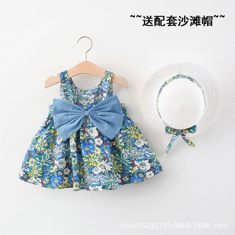 Dress full print blue (send hat)