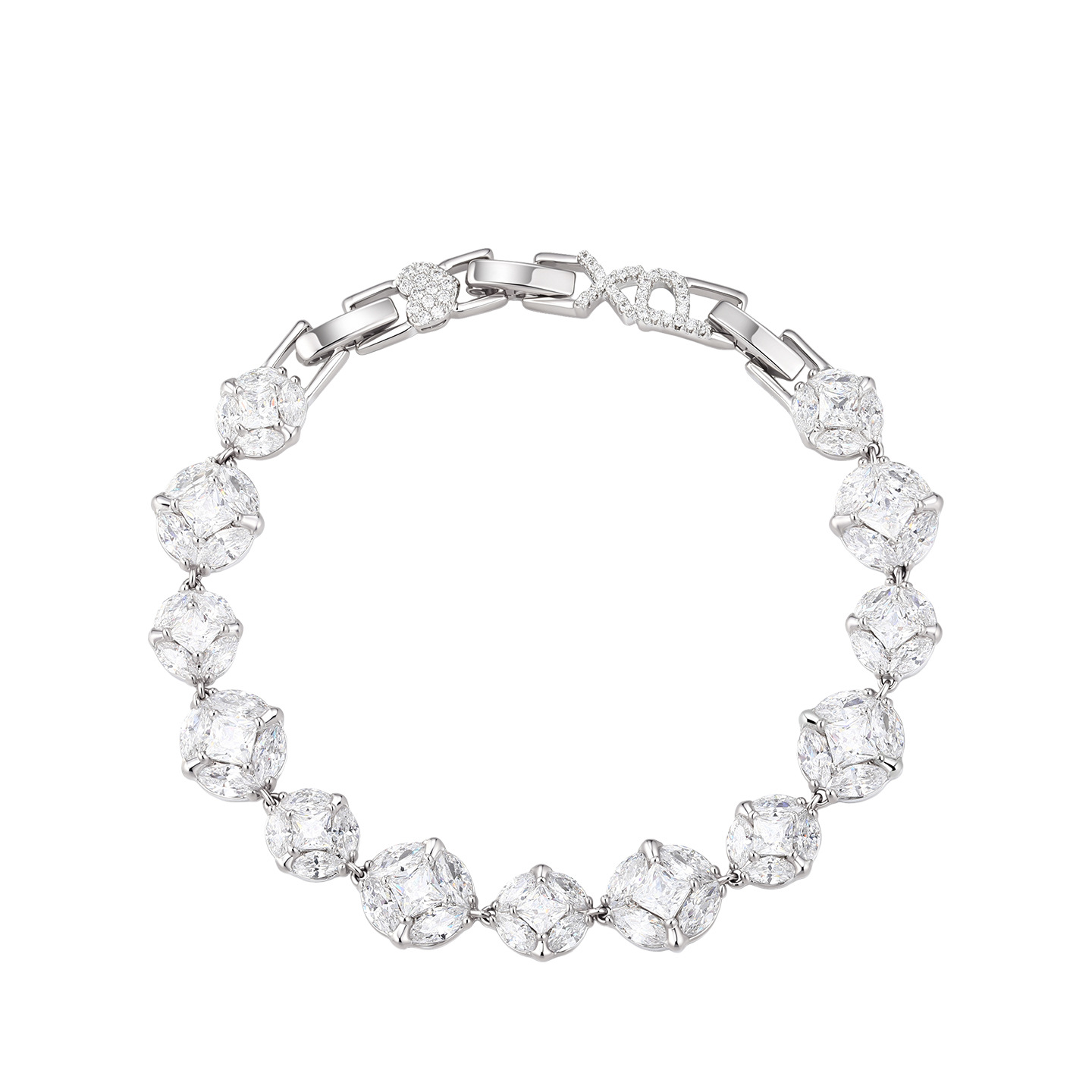 Pulsera Circular Geométrica de Aleación de Cobre, Galvanizada, para Mujer