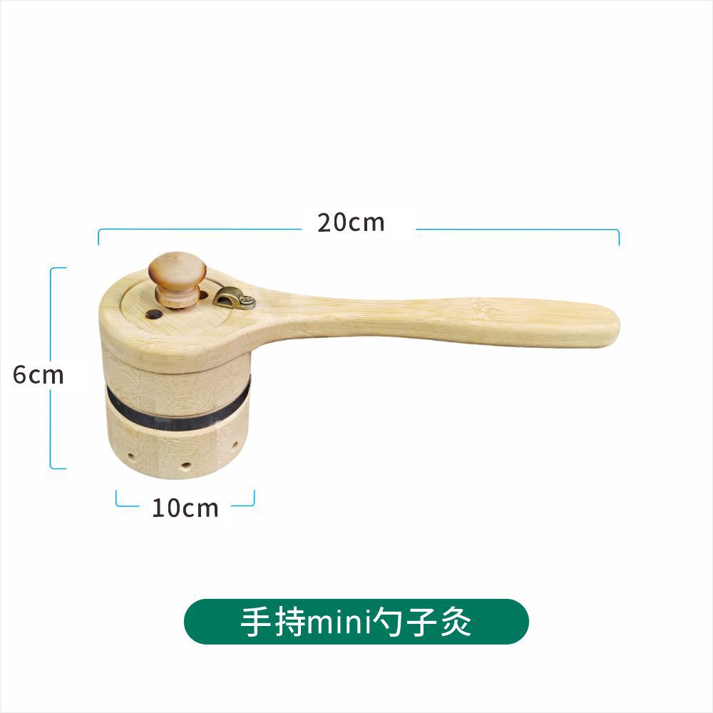 Handheld Wooden Moxa Box Smokeless Warming Moxibustion Device for Home Body Use preparation