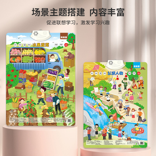 Leleyu children's early education audio wall chart baby pinyin literacy wall chart cognitive learning enlightenment educational toys