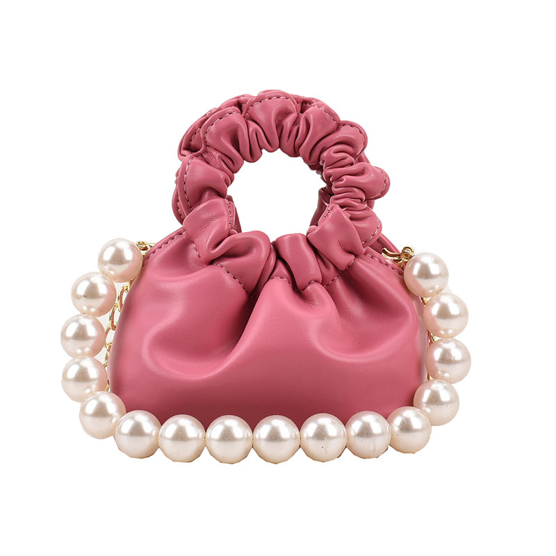 Dulce Pearl Princess bolso de anillo lindo mini bolso de cubo para niños y niñas, bolso de cambio plegable para niños