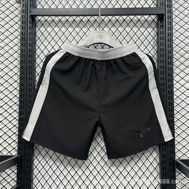Nike Running Shorts Side Stripe Black White