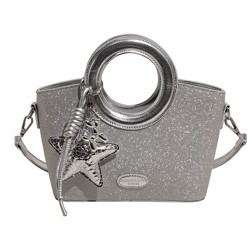 Bolso Tote popular de este año 2025 nuevo bolso de color en contraste bolso de hombro con patrón de onda bolso de mensajero con lentejuelas con estampado de leopardo mujer