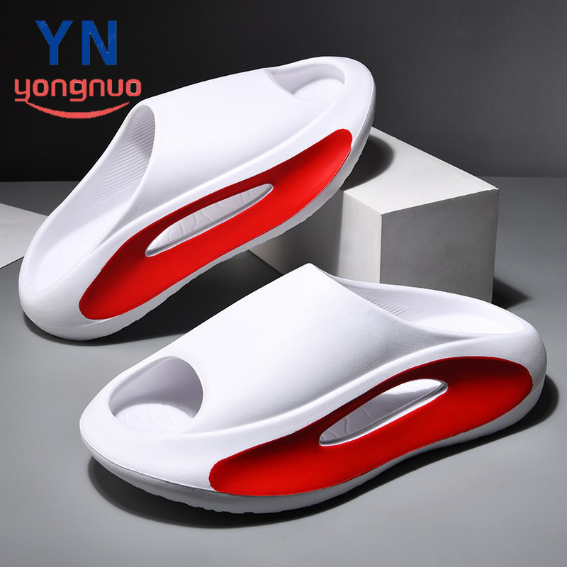 Coconut Slippers for Men, Summer Outdoor Wear, Basketball-Style, Ultra-Comfortable, Non-Slip, Odor-Resistant, Men's Sports Wear-Resistant Beach Sandals