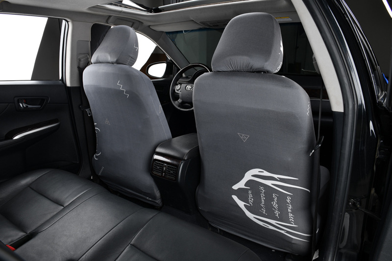 Elastic full-cover fabric seat cover for ride-sharing vehicles, waterproof, suitable for both driver and passenger seats, with elastic edges