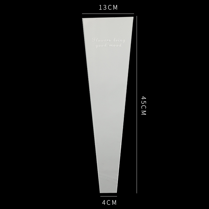 Bolsa transparente individual para ramo de San Valentín, varios bolsos, materiales para floristería al por mayor, bolsa de embalaje para flores de color sólido