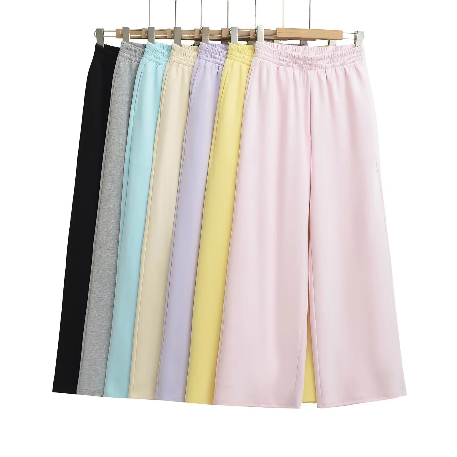 2025 Summer New Style Lazy Style Straight Casual Pants Versatile Slimming Loose Sports Yoga Fitness Wide Leg Pants for Women