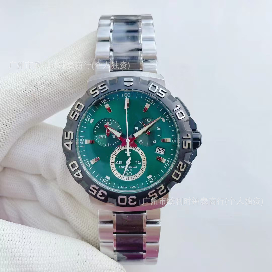 泰格家F1（1580.VK）赛车卡莱拉竞潜系列六针小表盘石英男士腕表