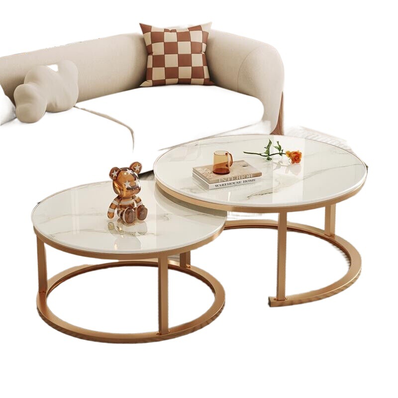 Mesa de centro, sala de estar, mesa redonda para el hogar, apartamento pequeño, sofá, mesa lateral, mesa lateral, mesa de centro simple de lujo ligero, mesa, balcón al por mayor