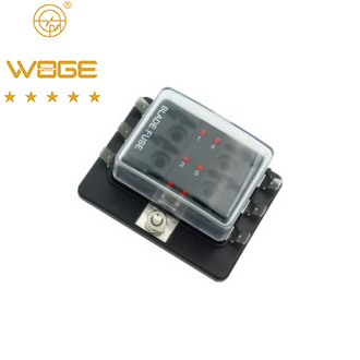 10路刀片保险丝盒用于汽车ATC/ATO叶片保险丝盒附带保护盖12V-32V