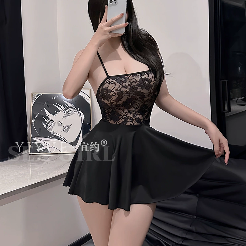 宜约 Sexy underwear, кружевной пижама, униформа, утягивающий эффект