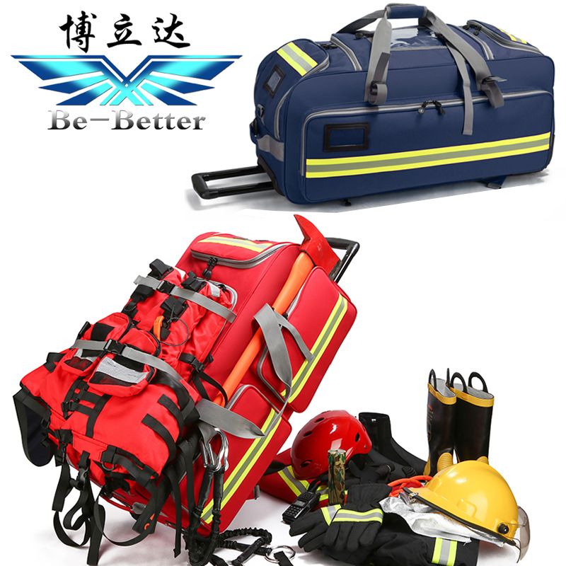大容量防火阻燃防水消防拉杆包水域救援包应急救援装备包拉杆