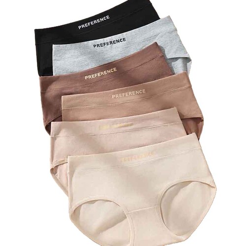 Cross-border best-selling sexy Maillard women's underwear cotton mid-rise triangle pants invisible breathable European and American plus-size sports