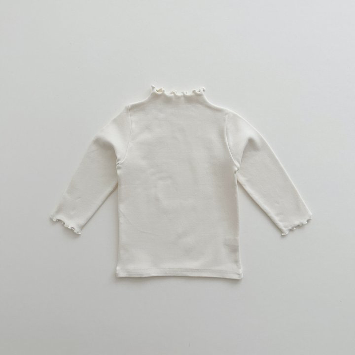 Baby children's girls bottoming shirt white ocean inside half-high collar solid color children's baby long-sleeved shirt autumn clothes