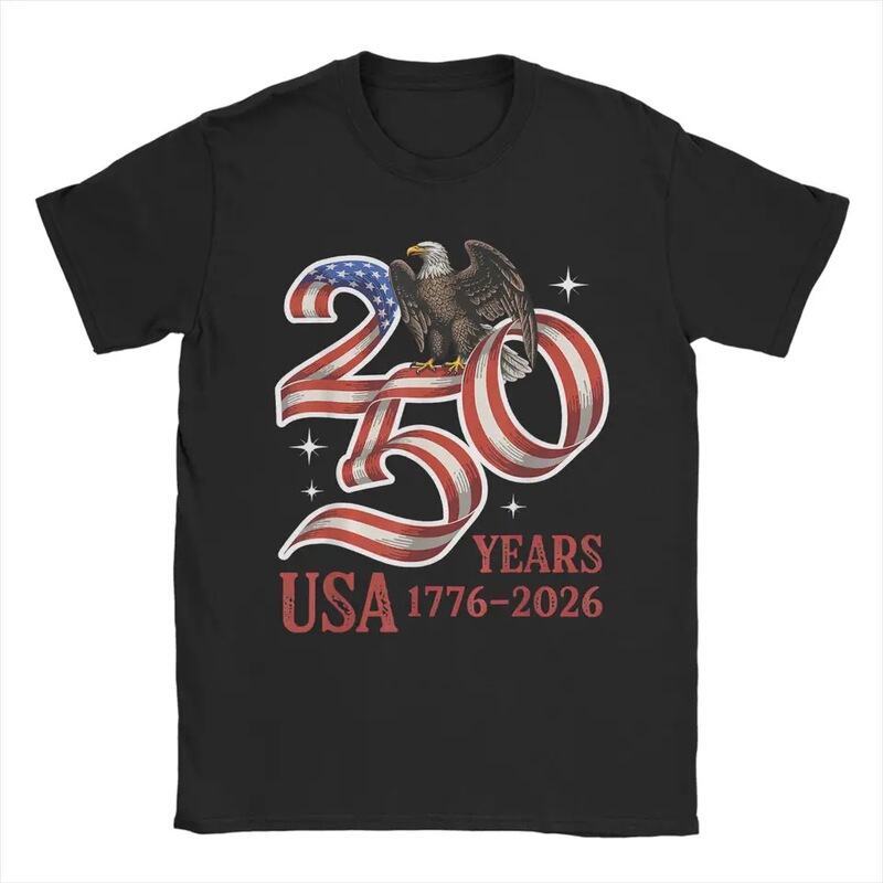 250 Years 1776-2026 American Flag Ribbon Usa 100% Pure Cotton T-Shirt for Couples Y2K Fun 250 Years 1776-2026 American Flag Ribbon Usa 100% Pure Cotton T-Shirt for Couples Y2K Fun