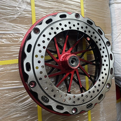 Motorcycle wheel hub battery car outer disc brake aluminum - wheel-hub-plus-disc-brake