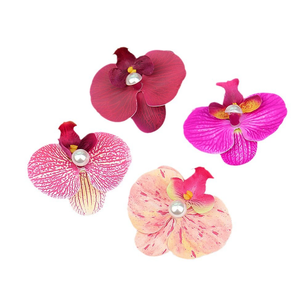 Корейская девушка новая сладкая имитация орхидеи Phalaenopsis, украшение для волос, супер вечные челки, боковой загиб волос, передняя часть головы, аксессуары для волос