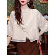 B 82021 New Chinese Style Collar Shirt �������۳��� �羳����