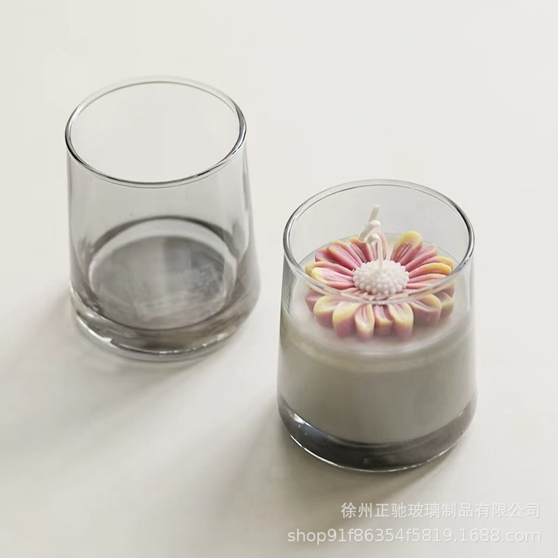 Tazas de vidrio de colores caseras DIY panelas de madera tazas de tapa creativas in hechas a mano panelas de vidrio transparentes