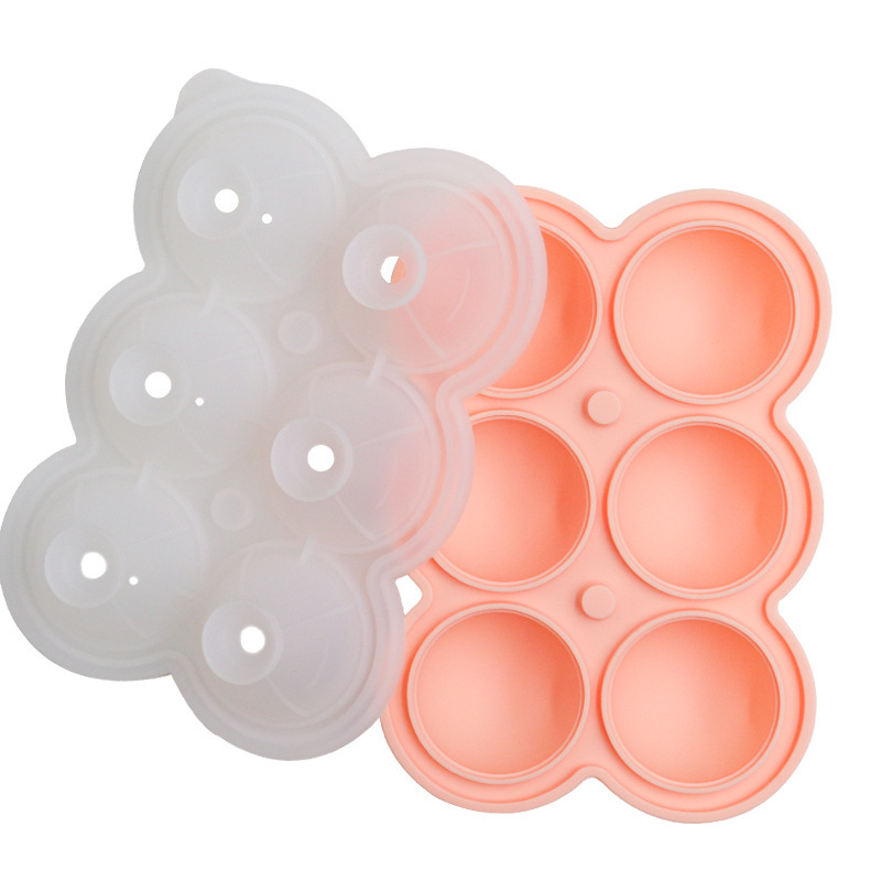 Caja de molde de hockey sobre hielo de silicona Ice Cube máquina de hielo 4-piece Rose whisky Comercial Grande cuadrado redondo image 31