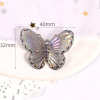 Cream accessory with butterfly, resin, hair stick, hairgrip with accessories, handmade