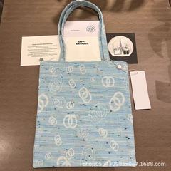 クロスボーダー社員uniform手提げキャンバスバッグデニム学院風シングル肩脇下女性カバンカバン落書きキャンバス