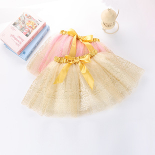 Processed and Customized Sleeping Beauty Girls Tutu Skirt with Lining Performance Party Printed Cosplay Skirt for Kidsren
