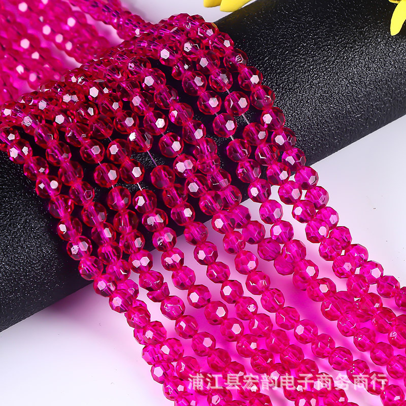 Un lote de 32 lados cuentas de tierra de cristal de color cuentas de fútbol de equipaje accesorios de ropa de bricolaje accesorios de joyería