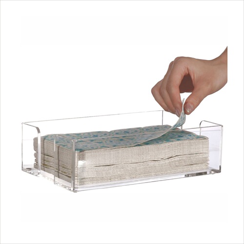 Amazon Wholesale Clear Acrylic Table Top Napkin Holder Hotel Bedside Cabinet Bathroom Tissue Box 