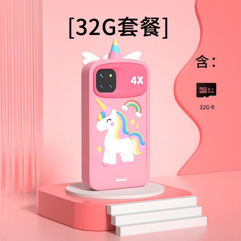 Nuevos teléfonos móviles para niños fotográficos transfronterizos de alta definición fotográficos y video juguetes inteligentes para niños con cámara táctil unicornio image 11