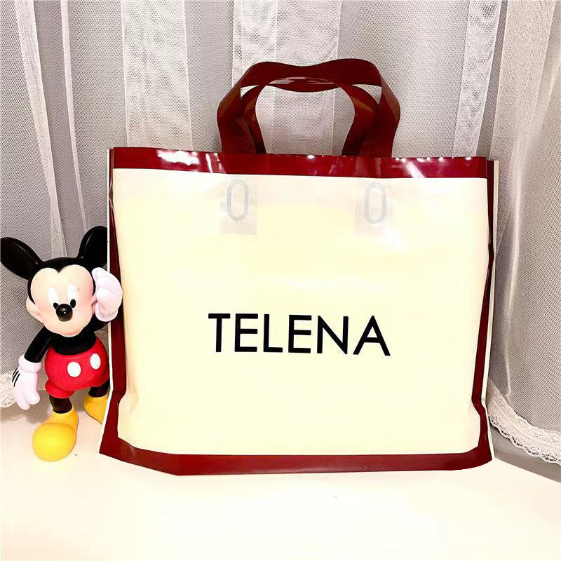 Bolsa de mano, bolsa para ropa, bolsa con logotipo impreso personalizado para ropa, bolsa de regalo, bolsa de cosméticos de plástico engrosado y duradero